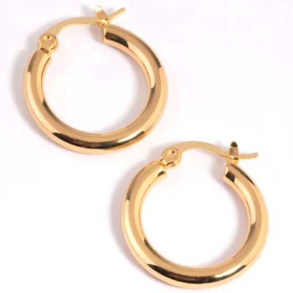 LOVISA Contemporary 14KT GP Hoop Earrings**NEW! - Picture 3 of 4